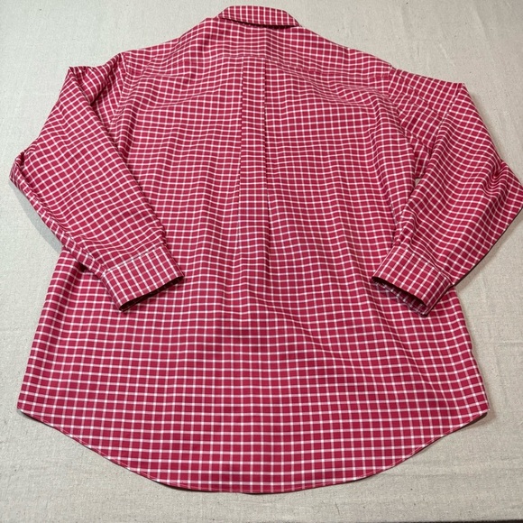 Brooks Brothers Shirt Mens Large Plaid Red White Supima Cotton Long Sleeve - Picture 3 of 6